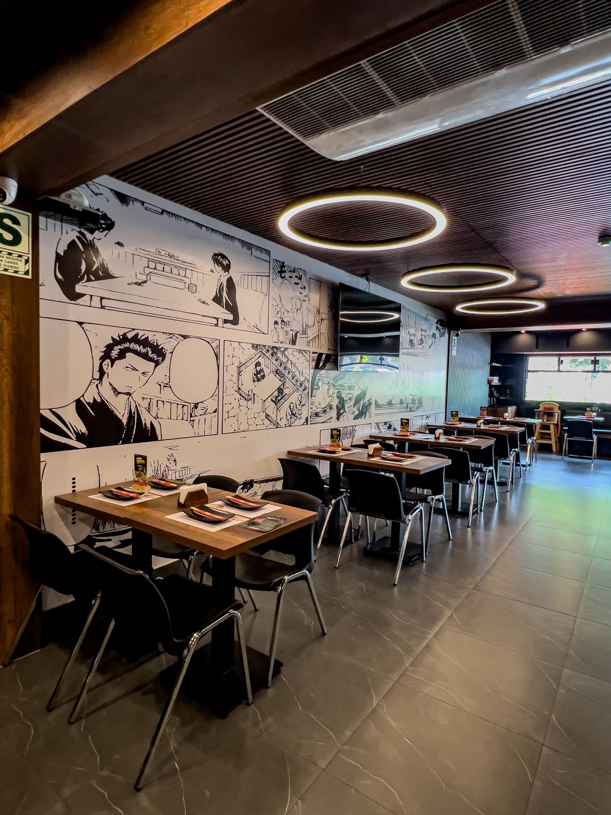 Mural manga monocromático